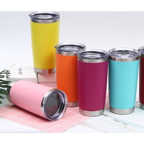 20oz Stainless Steel Vacuum Flask, Outdoor Portable Car Cup, Vacuum Ice Tyrant Cup