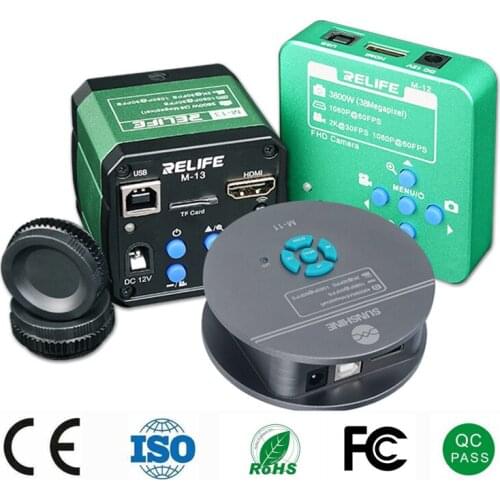 Full HD 38MP 48MP 2K 1080P 60FPS Video Microscope Camera HDMI-compatible USB Simultaneous Output Magnifier Chip Phone Repair