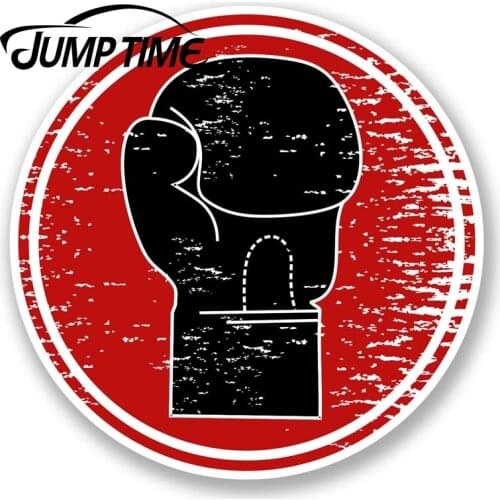 Jump Time for Boxing Vinyl Decal Sticker Laptop Car Gloves Gift MMA Kickboxing Decal Rear Windshield Waterproof Car Accessories