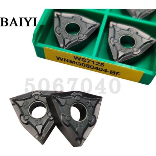 WNMG080404-BF WS7125 WNMG431 Carbide inserts lathe cutter Turning inserts WNMG080404 for WMLNR Suitable for stainless steel