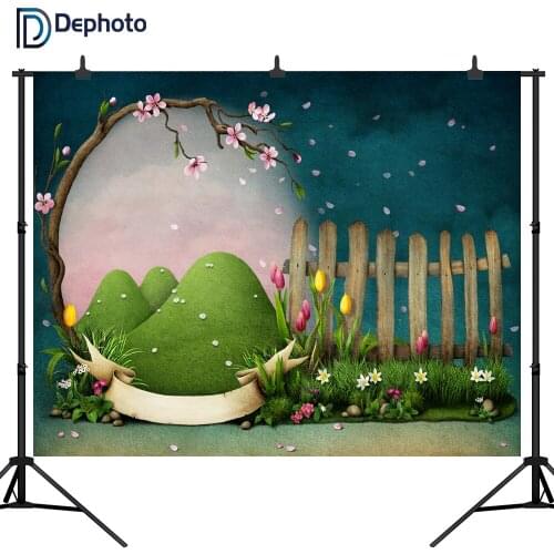 DePhoto Spring Photography Backdrops Baby shower birthday Party Photo Background Newborn Flowers Backdrop for Photo Studio