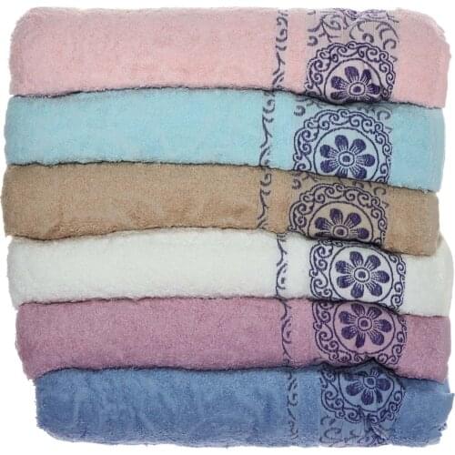 Jacquard Flower Patterned Hand Towel 50x90 Cm-Mixed Color Turkish 2021 Fashion High Absorption Cloth