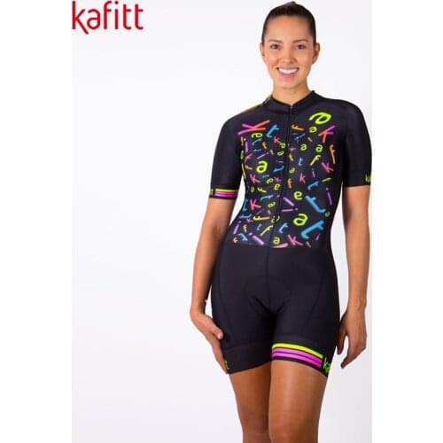 Kafitt exercise cycling suit womens sweat shirt short-sleeved fitness cycling suit and mountain bike suit ciclismo feminino