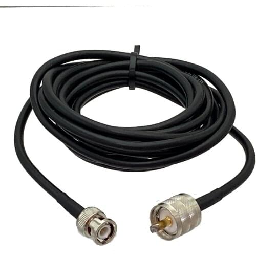 1Pcs RG58 RF Pigtail BNC Male Plug to PL259 UHF Male Connector Straight Cable Jumper 6inch~6FT