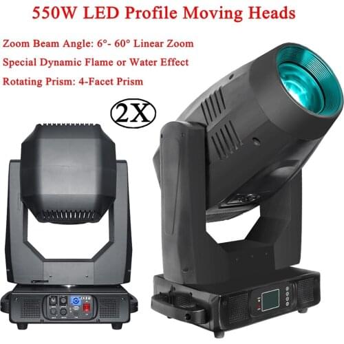 2Pcs/Lot Professional Profile Effect Music Stage Lighting 550W LED Profile Moving Head Light For Disco DJ KTV Bar Party Lights