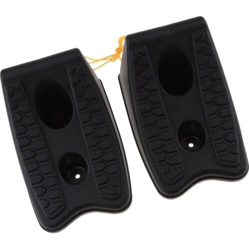 2pcs Plastic High-Grip Wheel Chocks With Rope, Black For Trailers Camper