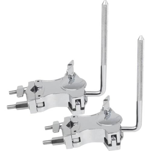2x Tom Drum Stand Holder Extension Bracket Support Drum Set Parts Silver