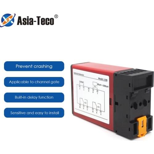 AC220V Ground Sensors Single Channel Traffic Vehicle Loop Detector for Intelligent for Entrance Exit Car Parking Traffic Control