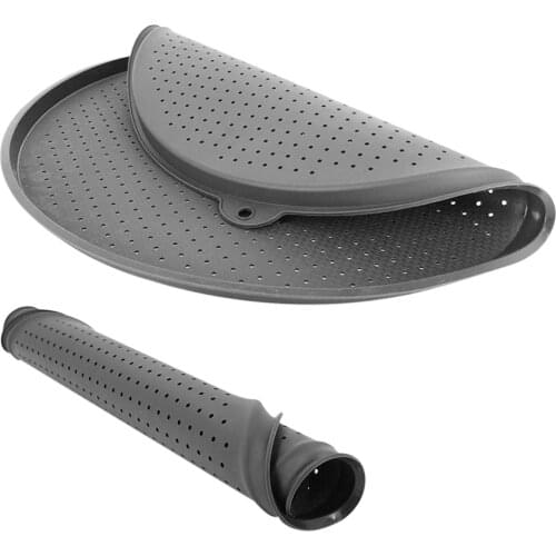 Non-Stick Pizza Baking Pan Mesh Tray Plate Silicone Round Baking Mat With Holes Deep Dish Pizza Pan Mould Bakeware Baking Tool