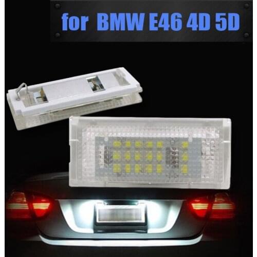 2Pcs Plate Number Lamp License Number Plate Lights For BMW 3 Series E46 4D 5D 98-05 Year Car Accessories Canbus Auto Tail Light