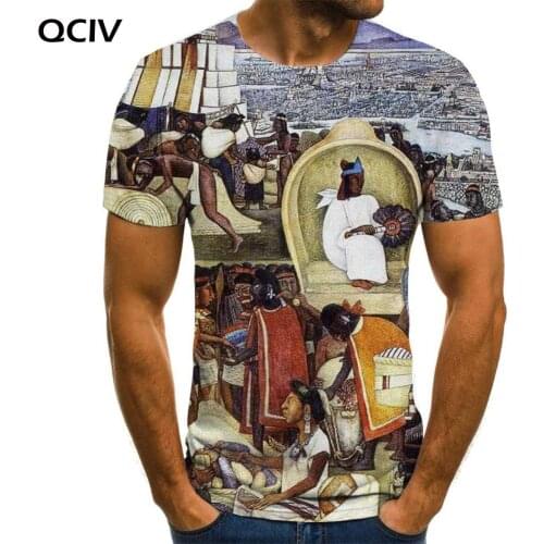 QCIV Brand Mexico T shirt Men Sail Funny T shirts Landscape Shirt Print Harajuku T-shirts 3d Mens Clothing summer Casual Tops