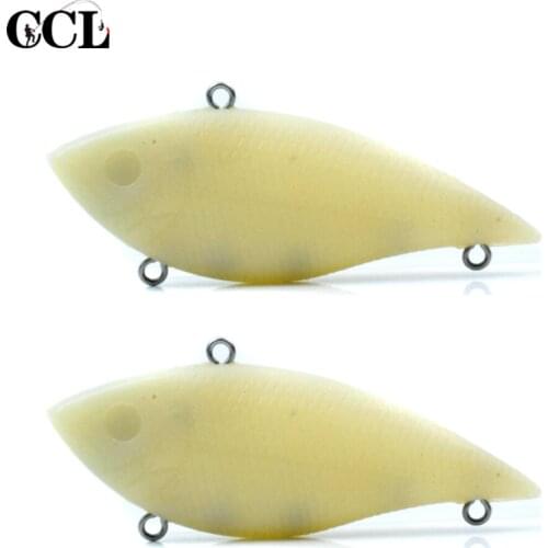 CCLTBA 15pcs/lot 7cm 9.3g Unpainted VIB Bait Rattle Balls Lures Hard Plastic Wobbler Blank Fishing Tackle