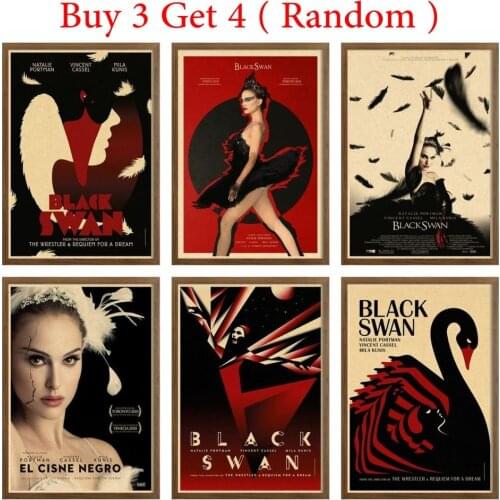 Black Swan Painting posters & prints Decorative Painting Kraft Paper Poster Funny picture Art Printing For Home decor42X30cm