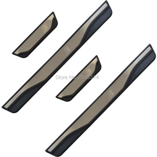 For Mazda 3 2014 2015-2018 2019 2020 Accessories Stainless Door Sills Scuff Kick Plate Protectors Trim Guard Cover Car Styling