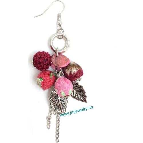 Wholesale handmade Ethnic jewellery vintage dangle pendant earrings with fruit pendants summer style nickel free earrings