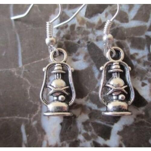Hot ! Fashion Jewelry Earrings Medieval miner / kerosene Charm Drop Earrings Pendant Tibetan silver for woman gift -29