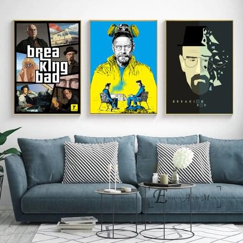 Breaking Bad Action Figure Posters and Prints Wall art Decorative Picture Canvas Painting For Living Room Home Decor Unframed