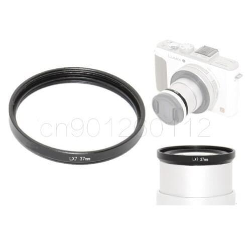 2pcs 37mm Lens Filter Adapter Ring for DMC LX7 DMW-FA1 Black ATLX7BK "