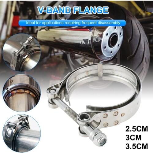 2.5'' 3'' 3.5'' Car Exhaust V Band Clamp Flange Kit for Charging Pipes Intake Pipes Turbochargers Heavy Exhaust Systems