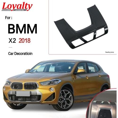 Loyalty for BMW X2 18 19 20 Carbon Fibre Rear Reading Lamp Roof Light Decoration Frame Sticker Trim Carbon Fibre Car Accessories