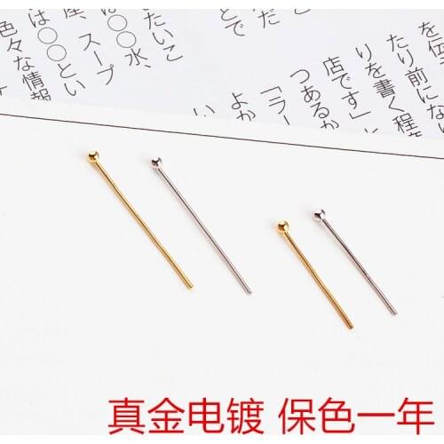 DIY handmade jewelry materials, beads accessories, real gold plating, color year round T needle, T word needle, T needle