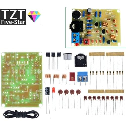TZT 88-108MHz FM Frequency Modulation Wireless Microphone Module DIY Kits Transmitter Board Parts DC 3-6V FM Transmitter Module