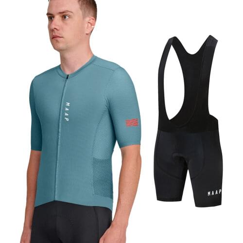 MAAP Mens Cycling Short Jersey Pants Sets Complete MTB Summer Quick Dry Clothing Male Road Racing Bike Sleeve Suits Bicycle Bib