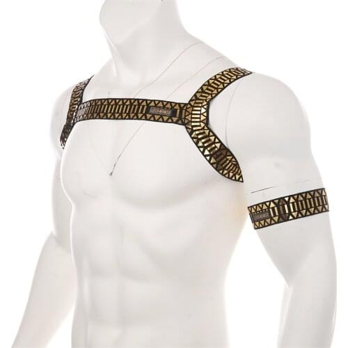 Harness Lingerie Men Body Chest Strap Sexy Bondage Costume High Elastic Night Clubwear Male Performance and Arm Band Camouflage