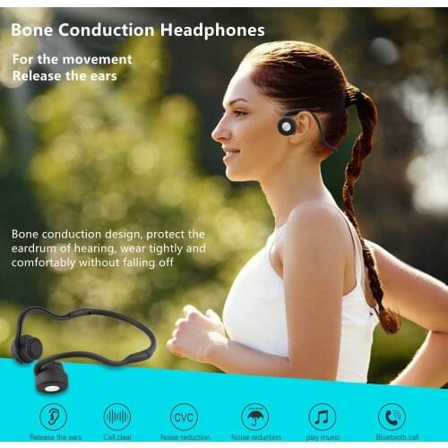 Bone Conduction Earphone Bluetooth 4.0 Wireless Earphone Life-level Waterproof Outdoor Sports Earphone Super Light and Constant