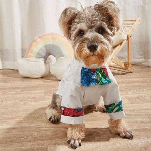 New Cat Dog Shirt Pet Clothes Wedding Suit Costumes Summer Yorkshire Pomeranian Poodle Schnauzer Pug French Bulldog Dog Clothing