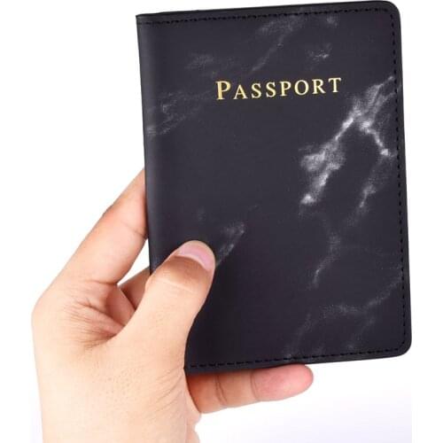 Passport Cover Credit Card ID Holder Marble Leather Passport Case Travel Wallet Organizer for Men Womens