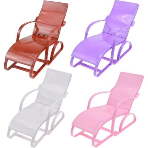 VKTECH Beach Lounge Chair for Girls Doll Dream House Gardan Furniture Accessories Dropshipping