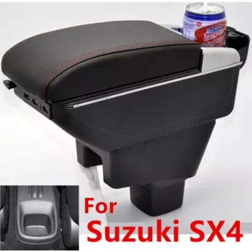Arm Rest For Suzuki Sx4 2006-2018 Center Centre Console Storage Box Armrest Rotatable 2008 2009 2010 2011 2012