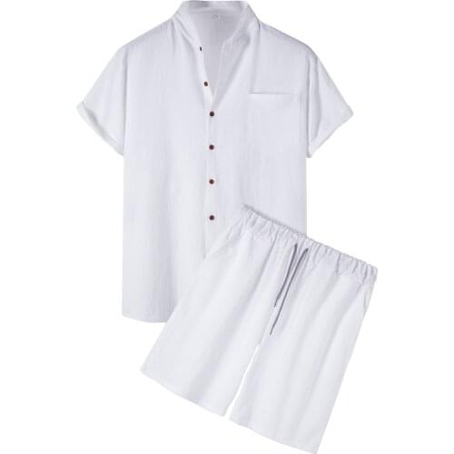 JAYCOSIN Casual Sets Beach mens tracksuit Solid t shirts for men 2020 t-shirts pockets Short Sleeve t shirts men 2020 summer