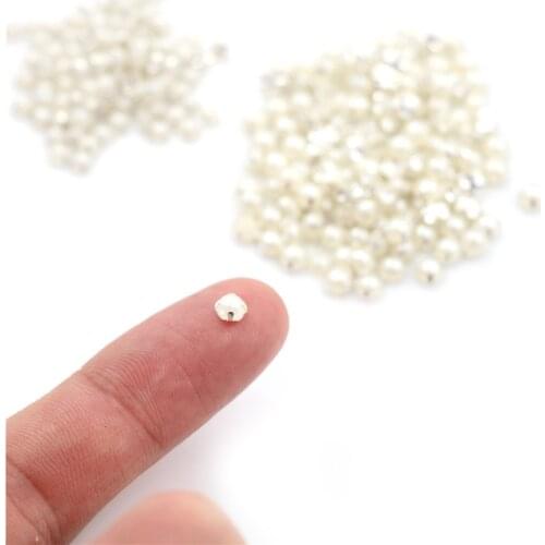 New 100pcs DIY Dolls Buckles Handmade Craft Sewing Accessories Mini Alloy Pearl 3/4MM Girls Fantasy Metal
