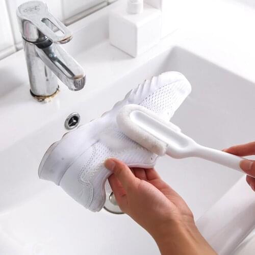 Sale Soft Bristle Cleaning Brushes Bathroom Long Handle Shoes Cleaner Clean Remove Sole Besmirch Shoes Brush For Bathroom 75gB
