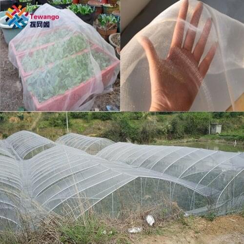 Tewango 50Mesh Insect Net Nylon Garden Vegetables Cover Protection 2M x5M /6.5x16.4 FT Fruit Tree Greenhouse Pest Insect Control
