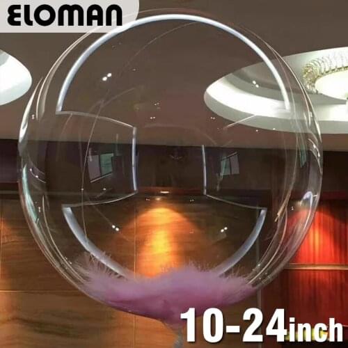 2017 new round super clear balloons 18-24inch birthday wedding party drecoration bobo ball balloons christmas party supplies