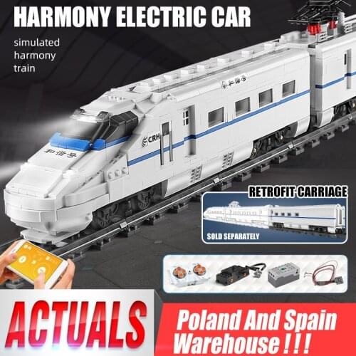 Mould King 12002 City World Railway The CRH2 High-Speed Train Remote control train Building Blocks bricks Kids Toys Boys Gifts