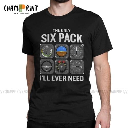 Funny Pilot Quote Cockpit Airplane Flight Intruments T Shirts Men Funny T-Shirts Round Neck Aviation Plane Fighter Tee Shirt