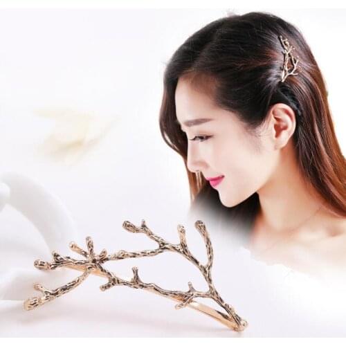 200pcs/lot DIY Simple Multi Alloy Branche Antlers Hair Clips Bang Cross Border Hairpins Hair Styling Tools Accessories HA1516