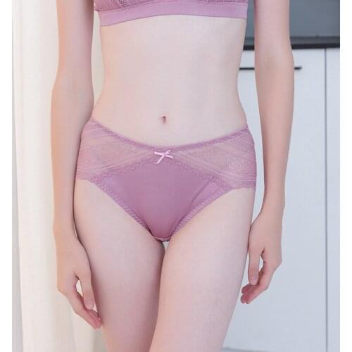 Women Lace PANTIES 100% Natural silk Sexy Beriefs Seamless underwear lingerie calcinha briefs underwear culotte NEW Nude black