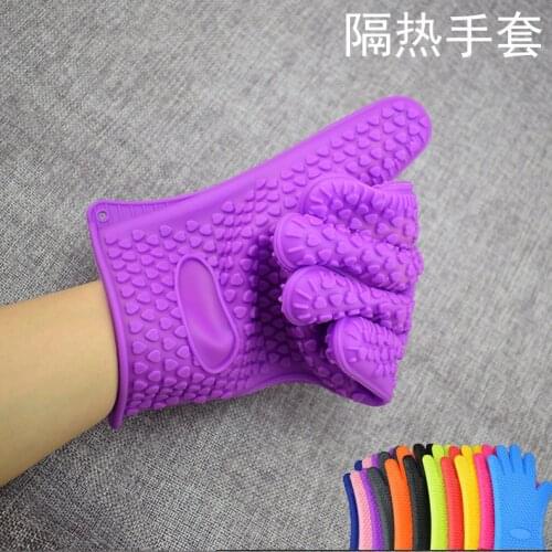 1 pcs Silica Gel Gloves High Temperature Heat Insulation Scald Proof Water Sliding Microwave Oven Baking Tool