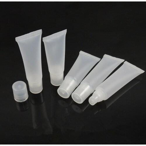 10/20/30/50pcs 10ml 15ml Refillable Empty Cosmetic Tubes Lip Gloss Balm Clear Cosmetic Containers Makeup Tools