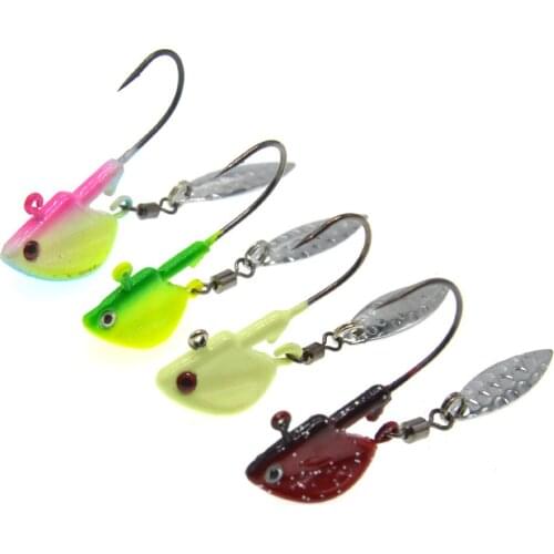 10PCS Jig Head Fishing Hook Soft Lures Bait 7g 10g 14g 21g