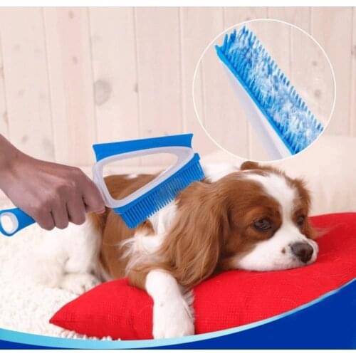 2 in 1 Portable Lint Remover Pet Hair Remover Brush Manual Lint Scraper Sofa Clothes Carpet Cleaning Lint Brush Shaver Brush