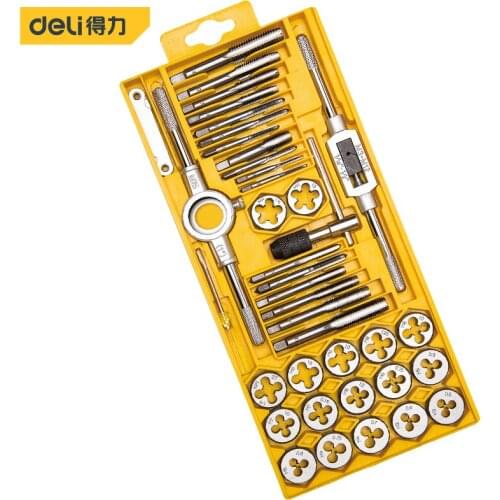 39Pcs Tap And Die Set M3-M12 Screw Thread Metric Plugs Taps & Tap Wrench Alloy Steel Metric Tap Die Tools Sets High Quality