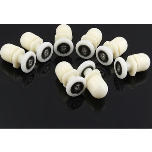 8PCS 19/23/25/27/29mm Single Plastic Shower Door Rollers Wheel Runner With Eccentric Shaft High Quality And Practical