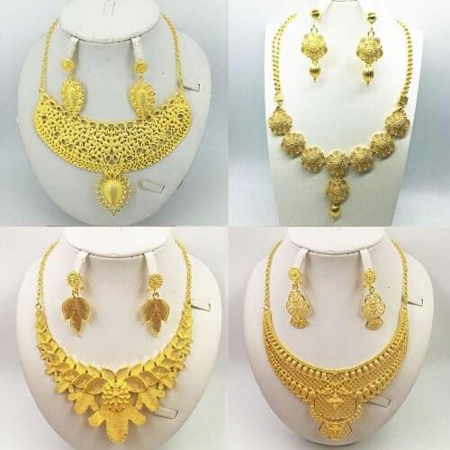Accessories Jewelry Explosion Models Alloy Jewelry Set Necklace Earrings Bracelet Ring Factory Direct Two-Piece Set