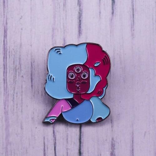 Garnet enamel pin hardened gem and leader of the Crystal Gems brooch